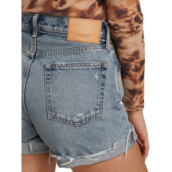 NEW Moussy Vintage Women's Size 28 (4-6) Upland Distressed Denim Shorts, NWT - Picture 6 of 7